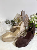 Sandalias de cuña mujer verano plataforma esparto cómodas varios colores TF1021