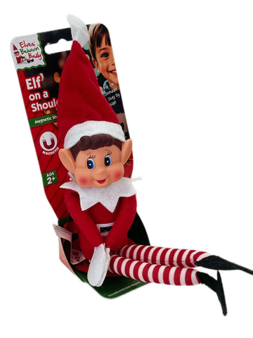 Elfo Navideño con Iman para el Hombro · Elf on a Shoulder · Muñeco Festivo Divertido