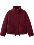 Chaqueta Acolchada de Pana para Mujer | Cuello Alto, Corte Oversize y Cordón Ajustable | Talla Única hasta XL 8611