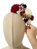 Corona de Flore Flamenca para nina Hecha a Mano con Flores de Tela TK-26-f14 - FELIZ SHOPPING 