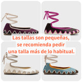 Bailarina de crochet con cintas al tobillo CD66