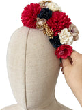 Corona de Flore Flamenca para nina Hecha a Mano con Flores de Tela TK-26-f14 - FELIZ SHOPPING 