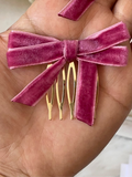 Broche Peine para el Cabello con Lazo de Terciopelo (Varios Colores) Tk-26-bro399