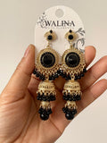 Pendientes largos con flecos y cuentas-Estilo flamenca pen1199