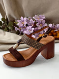 Sandalias de Tacón Ancho con Plataforma para Mujer KA-94