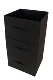 3 Caja de Almacenamiento Plegable Negra con Asa 30*30cm tk25
