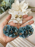 Conjunto Flamenco de Flores – Pendientes y Peineta TK-26-p - FELIZ SHOPPING 