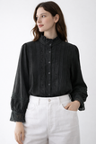 Blusa Elegante con Encaje y Cuello Alto – Estilo Femenino y Versátil 5163-3