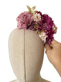 Corona de Flore Flamenca para nina Hecha a Mano con Flores de Tela TK-26-f14 - FELIZ SHOPPING 