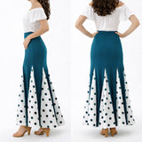 60105 Falda Flamenca con Lunares -Falda de Baile Flamenco de Cintura Alta