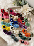 Pendientes de aro con flores-Hechos a mano-Elegantes y modernos pen899 tk-26 - FELIZ SHOPPING 