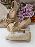 Sandalias de Cuña Mujer Estilo Esparto 5A014