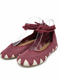 Bailarinas de crochet estilo bohemio con cordones N5810