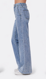 Jeans de Pierna Ancha con Tachuelas y Tiro Alto WH3520