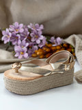 Sandalias Mujer de Plataforma Espadrilles con Suela de Yute 6019 6019B