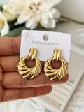 FPendientes Dorados de Acero Inoxidable para Mujer -PEN499