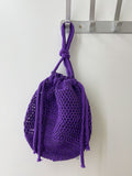 Bolso bombonera de croché calado-Bolso de mano y hombro para feria BO899