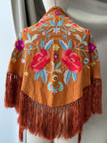 Mantón Flamenco Bordado con Flecos -Mantoncillo de Flamenca -Varios Colores 270032 Tk26