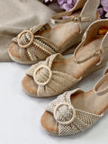 Sandalias de Cuña Mujer Estilo Esparto 5A014