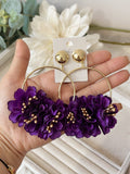 Conjunto Flamenco de Flores – Pendientes y Peineta - FELIZ SHOPPING 