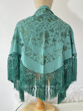 Mantón Flamenco Bordado con Flecos -Mantoncillo de Flamenca -Varios Colores Tk26
