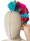Corona de Flores Flamenca Hecha a Mano con Flores de Tela TK-26-f17