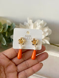 Pendientes artesanales de cuentas de colores – Diseño exclusivo zpen899