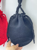 Bolso bombonera de croché calado-Bolso de mano y hombro para feria BO899 - FELIZ SHOPPING 