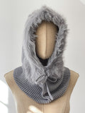 Pasamontañas de Punto para Mujer con Pelo Suave-Gorro y Cuello 2 en 1 -Cálido y Cómodo para Invierno go1499