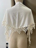 Mantón Rocío con Flecos madroño – Chal Floral Español tk-26-M