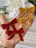 PEINETA BROCHE LAZO TERCIOPELO BRO399 - FELIZ SHOPPING 