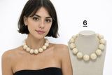 Collar vintage de cuentas grandes-Diseño moderno-Realza el cuello-Ideal para diario y eventos