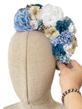 Corona de Flores Flamenca Hecha a Mano con Flores de Tela TK-26-f17