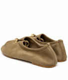 Bailarinas Mujer Elegantes con Adorno Dorado, Zapatos Planos Cómodos, Ligeros y Flexibles 6602b