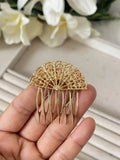 broche peineta abanico dorado bro399 - FELIZ SHOPPING 
