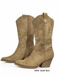 Botas cowboy para mujer de punta afilada con tacón