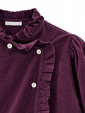 Blusa de Pana para Mujer con Volantes y Botones 8622