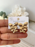 FPendientes Dorados de Acero Inoxidable para Mujer -PEN499