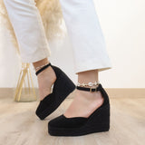 Esparto de Cuña para Mujer con Correa al Tobillo 6002