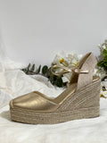 Sandalias de cuña mujer verano plataforma esparto cómodas varios colores TF1021