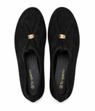 Bailarinas Mujer Elegantes con Adorno Dorado, Zapatos Planos Cómodos, Ligeros y Flexibles 6602b