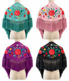 MANTON FLAMENCO BORDADO MEDIANA PARA ADULTOS Y NIÑAS  - 270060 - FELIZ SHOPPING 
