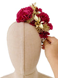 Corona de Flore Flamenca para nina Hecha a Mano con Flores de Tela TK-26-f14 - FELIZ SHOPPING 
