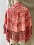 Mantón Flamenco Bordado con Flecos -Mantoncillo de Flamenca -Varios Colores Tk26