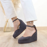 Esparto de Cuña para Mujer con Correa al Tobillo 6002