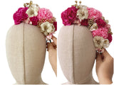 Conjunto Corona de Flores Flamenca para mama y hija- Hecha a Mano con Flores de Tela TK-26-co35