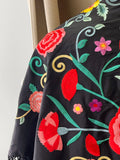 MANTON FLAMENCO BORDADO FLOR ROSA-270059 NEGRO