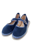 Zapatos Mary Jane Azul Marino de Gamuza con Hebilla N5812-5-BLUE/BLUE