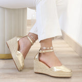 Esparto de cuña de esparto para mujer -Cómodos y elegantes 6006