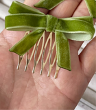 Broche Peine para el Cabello con Lazo de Terciopelo (Varios Colores) Tk-26-bro399